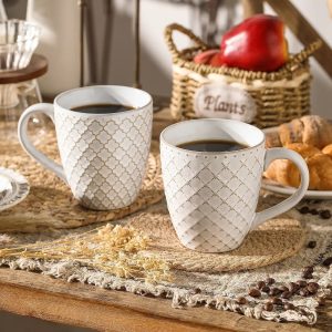 Wovira Stoneware Coffee Mugs - Set of 6